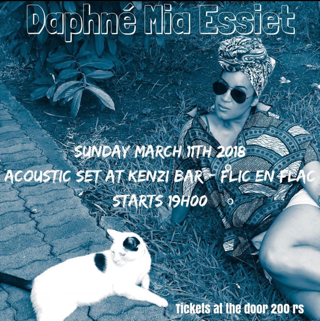 daphne essiet performing in Flic en Flac Mauritius concert